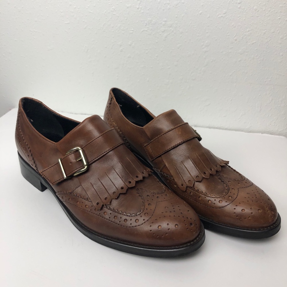 Dune London brown Gospel tassel loafer